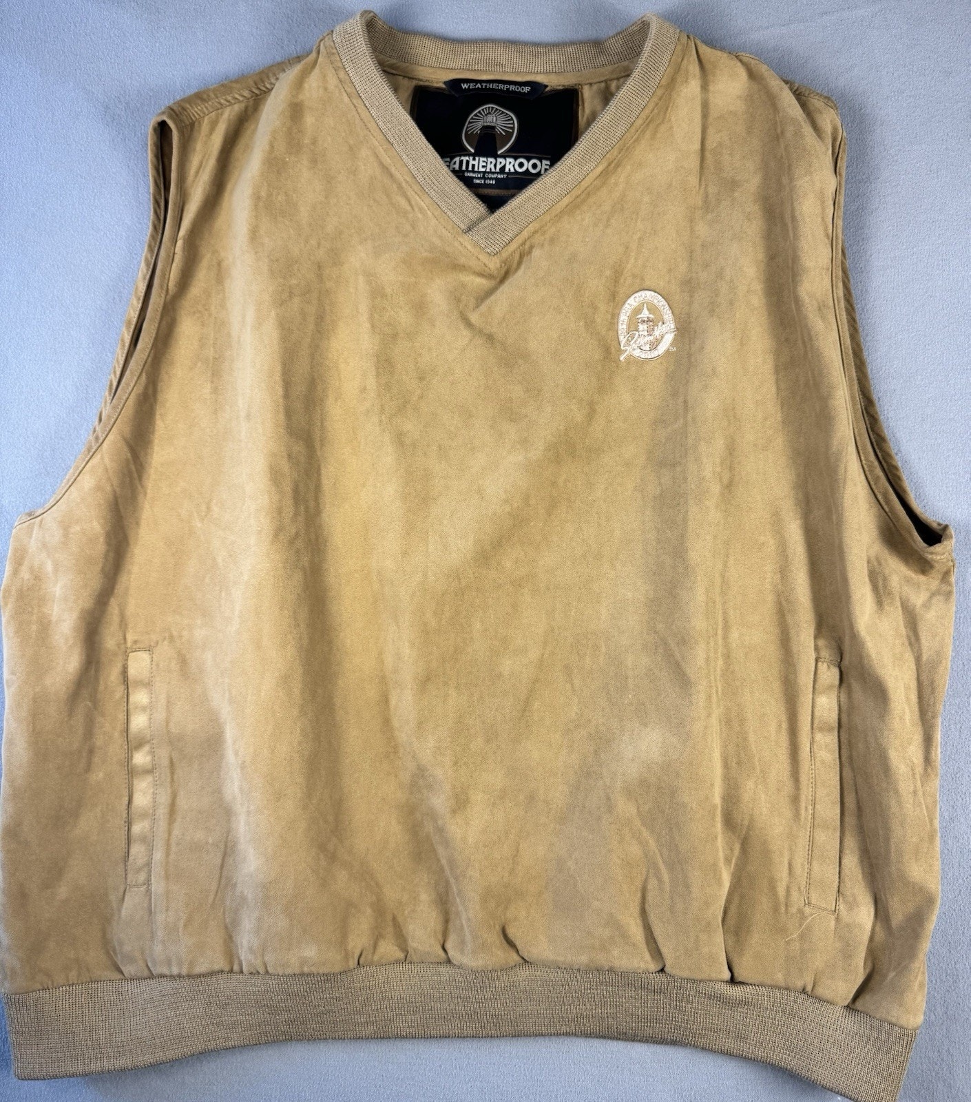 Mens Weatherproof 100 Polyester Embroidered Pga 2007 Championship Golf Vest Xl